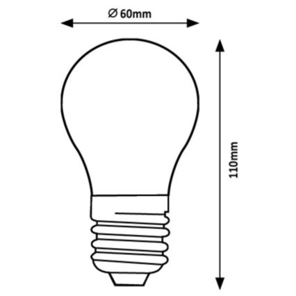 Rabalux - Lampadina LED A60 E27/4W/230V 3000K Classe energetica A