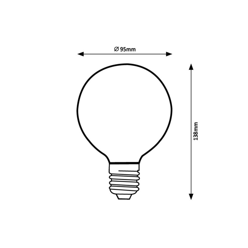 Rabalux - Lampadina LED FILAMENT G95 E27/7W/230V 2700K