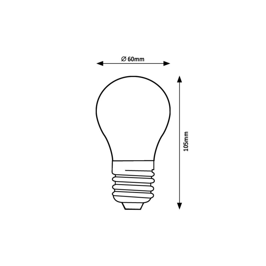 Rabalux - Lampadina LED FILAMENT A60 E27/4W/230V 3000K Classe energetica A