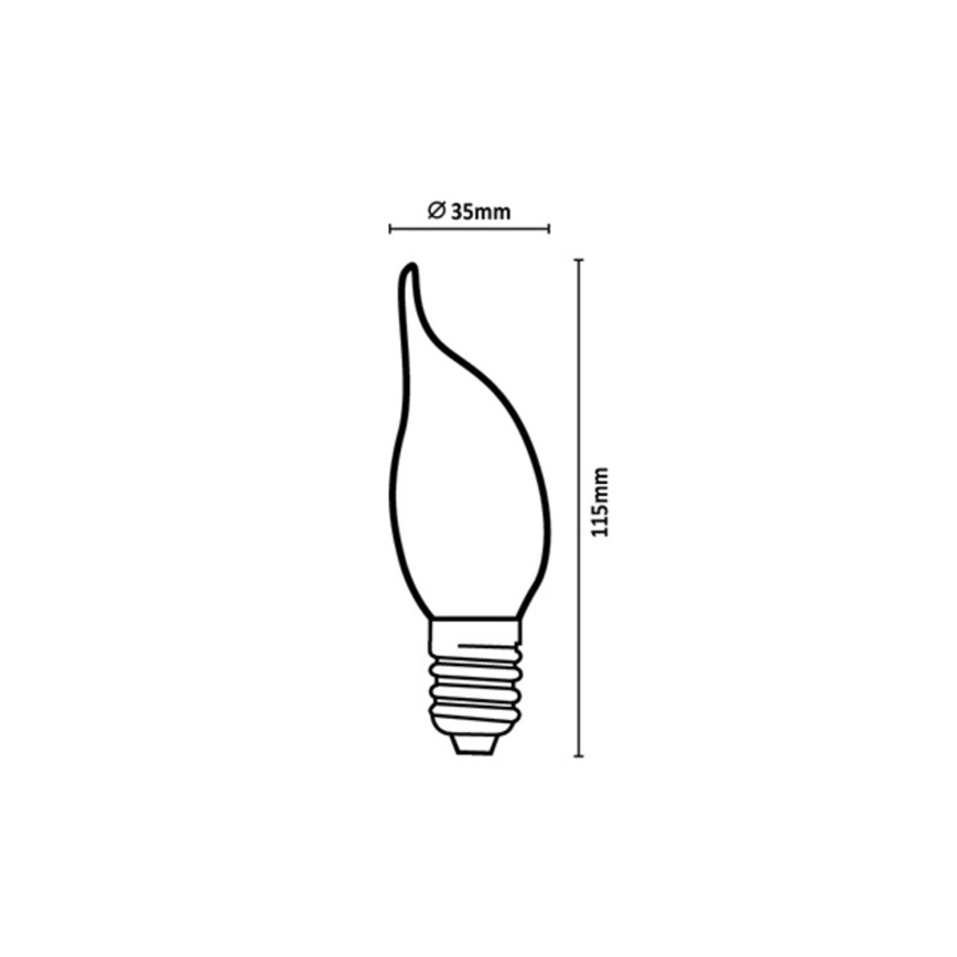 Rabalux - Lampadina LED FILAMENT CF35 E14/6W/230V 4000K