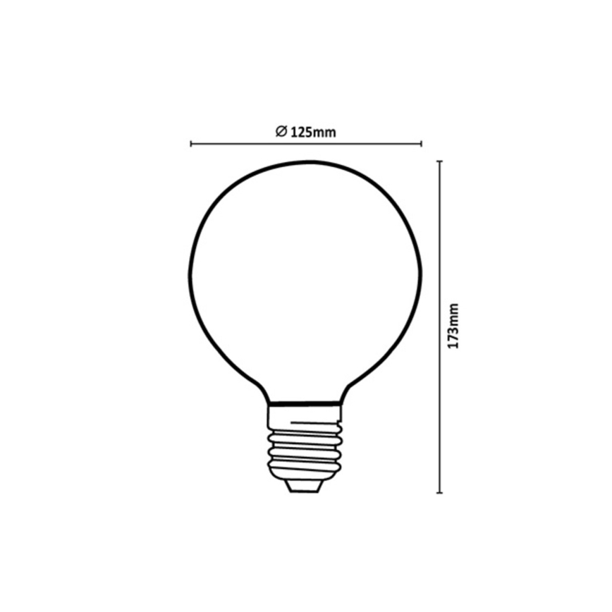 Rabalux - Lampadina LED FILAMENT G125 E27/6W/230V 3000K