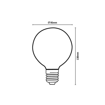 Rabalux - Lampadina LED FILAMENT G95 E27/6W/230V 3000K