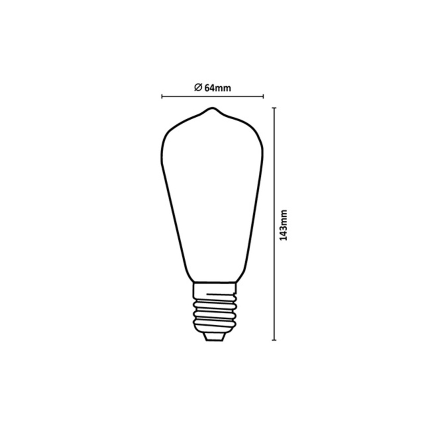 Rabalux - LED Lampadina FILAMENT ST64 E27/6W/230V 3000K