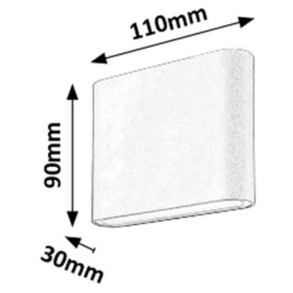 Rabalux - Applique a LED da esterno 2xLED/3W/230V IP54 3000K