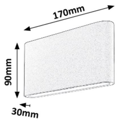 Rabalux - Applique a LED da esterno 2xLED/6W/230V IP54 3000K