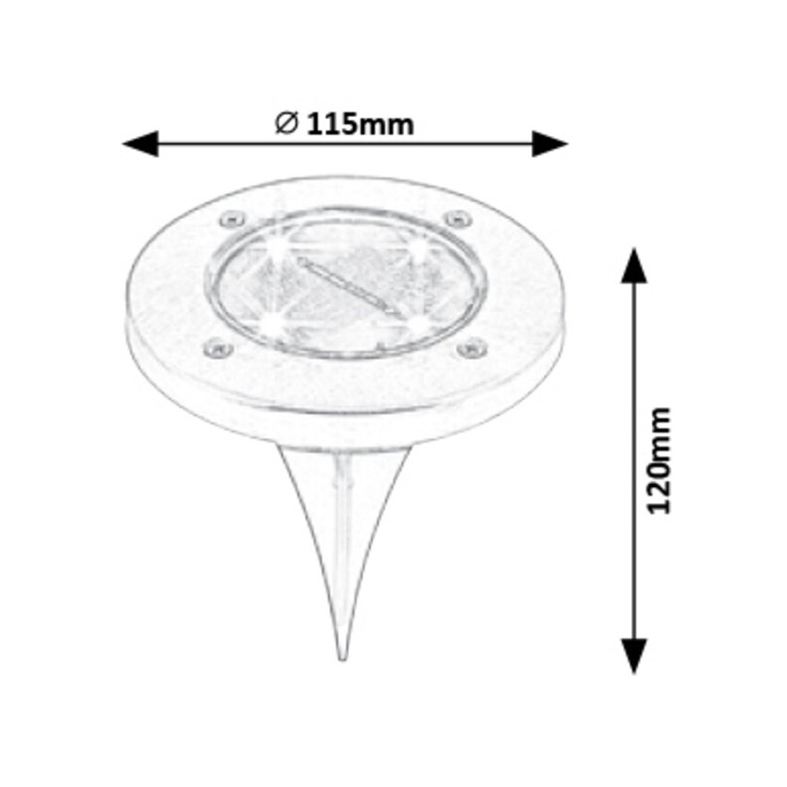Rabalux - Lampada solare LED da esterno con sensore LED/0,24W/1xAA 400 mAh nero IP44