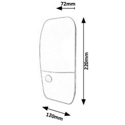 Rabalux - Applique a LED da esterno con sensore LED/11W/230V IP54 800lm 4000K