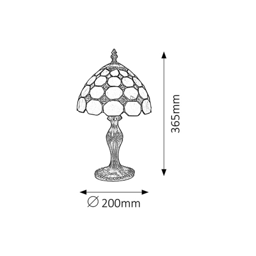 Rabalux - Lampada da tavolo Tiffany in vetro colorato 1xE14/40W/230V