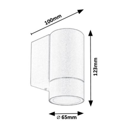 Rabalux - Applique da esterno 1xGU10/10W/230V IP54 grigio