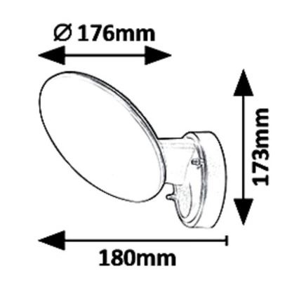 Rabalux 8134 - Applique a LED da esterno VARNA LED/12W/230V IP54