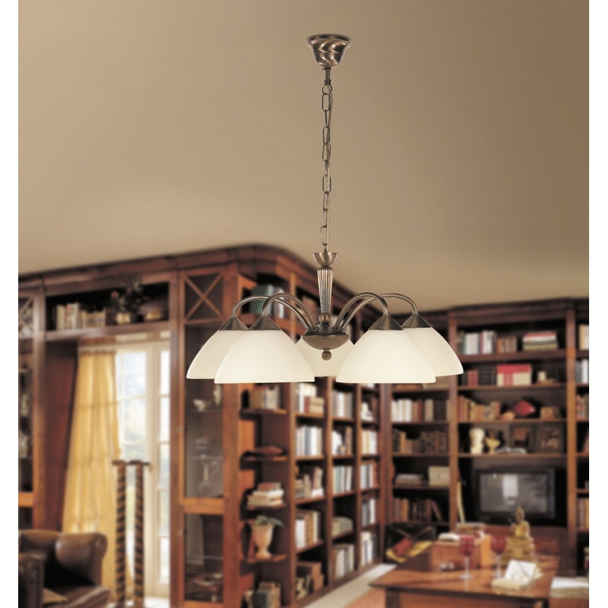 Rabalux - Lampadario a sospensione con catena 5xE14/40W/230V