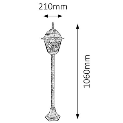 Rabalux - Lampada da esterno 1xE27/60W/230V