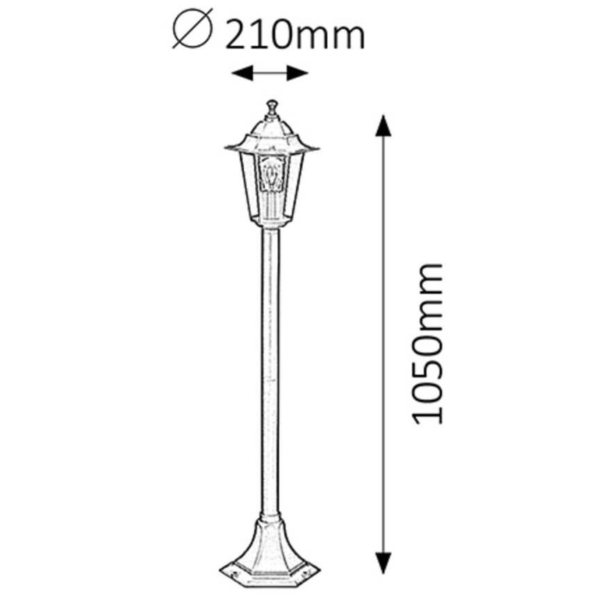 Rabalux - Lampada da esterno 1xE27/60W/230V 105 cm