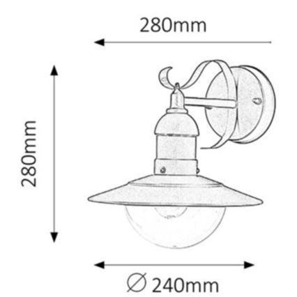 Rabalux - Applique da esterno 1xE27/60W/230V IP44