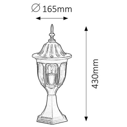 Rabalux 8343 - Lampada da esterno MILANO 1xE27/60W/230V