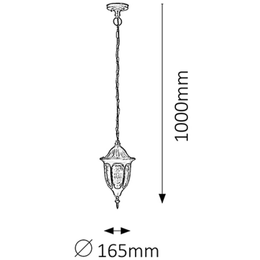 Rabalux - Lampadario da esterno 1xE27/60W/230V IP43 nero