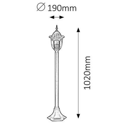 Rabalux 8345 - Lampada da esterno MILANO 1xE27/60W/230V