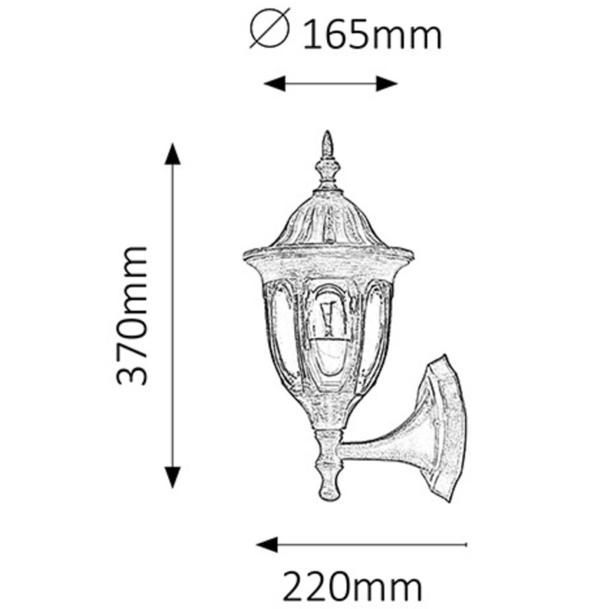 Rabalux - Applique da esterno 1xE27/60W/230V