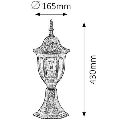 Rabalux - Lampada da esterno 1xE27/60W/230V