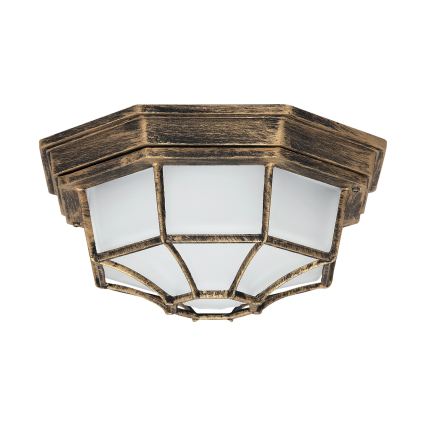 Rabalux - Plafoniera da esterno 1xE27/100W/230V IP44 oro/patina/nero