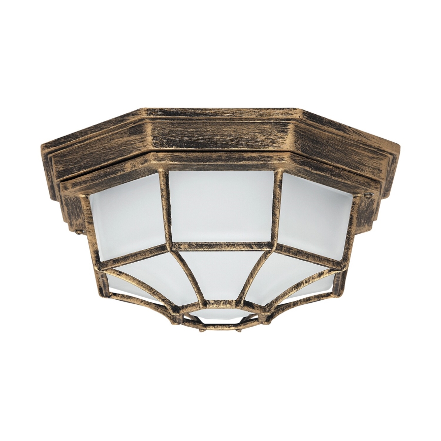 Rabalux - Plafoniera da esterno 1xE27/100W/230V IP44 oro/patina/nero