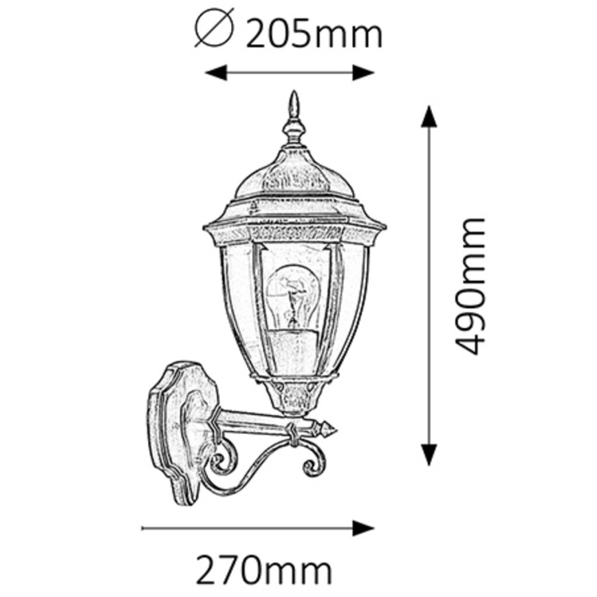 Rabalux - Applique da esterno 1xE27/100W/230V