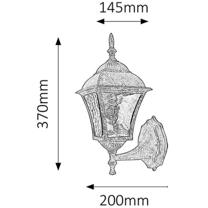Rabalux - Applique da esterno 1xE27/60W/230V