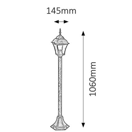 Rabalux 8395 - Lampada da esterno TOSCANA 1xE27/60W/230V