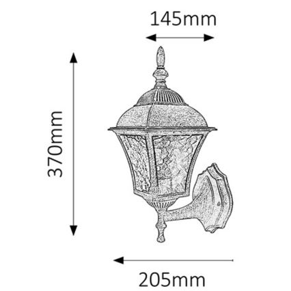 Rabalux 8397 - Applique da esterno TOSCANA 1xE27/60W/230V