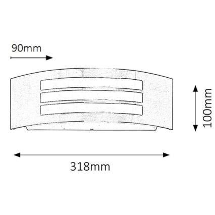 Rabalux - Applique da esterno 1xE27/14W/230V