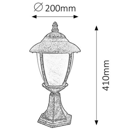 Rabalux - Lampada da esterno 1xE27/60W/230V