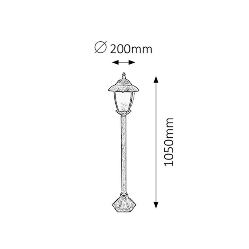 Rabalux - Lampada da esterno 1xE27/60W/230V 105 cm