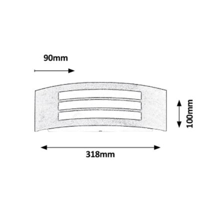 Rabalux - Applique da esterno 1xE27/14W/230V