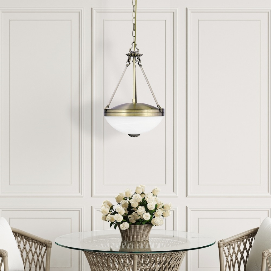 Rabalux - Lampadario a sospensione con catena 2xE27/60W/230V
