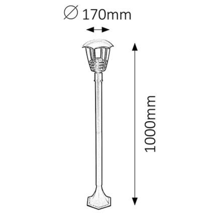 Rabalux - Lampada da esterno 1xE27/60W/230V IP44 1m