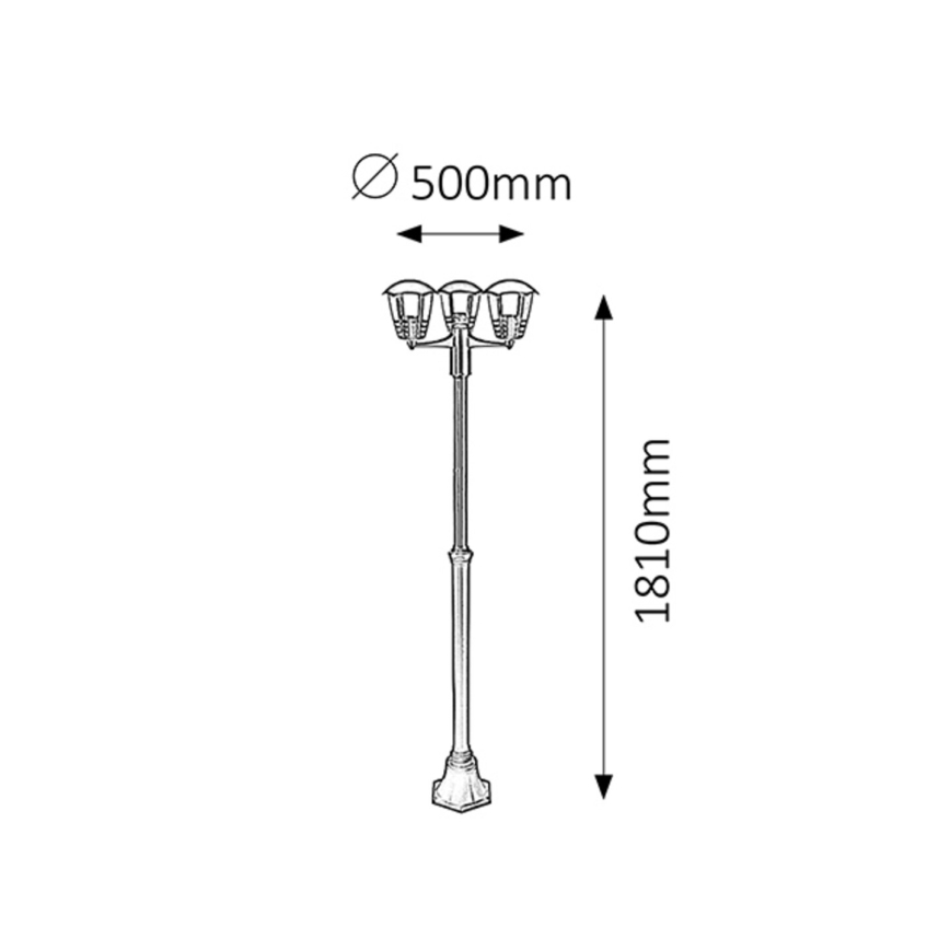 Rabalux - Lampada da esterno 3xE27/60W/230V IP44 1,81 m