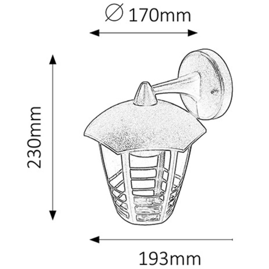 Rabalux - Applique da esterno 1xE27/60W/230V