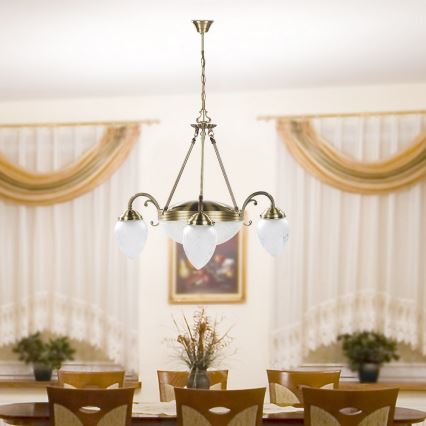 Rabalux 8633 - Lampadario a sospensione con catena  ANNABELLA 3xE14/40W+2xE27/60W