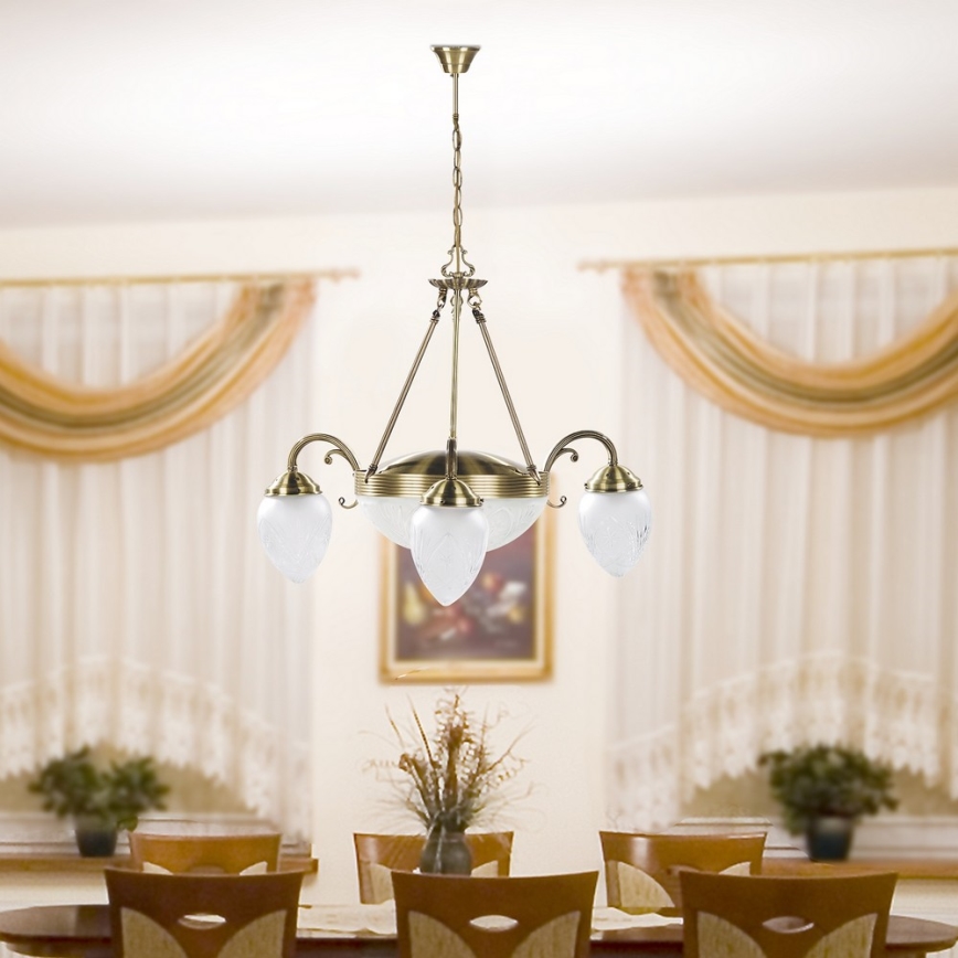 Rabalux 8633 - Lampadario a sospensione con catena  ANNABELLA 3xE14/40W+2xE27/60W