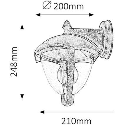 Rabalux - Lampada da esterno 1xE27/40W/230V