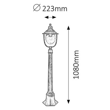 Rabalux - Lampada da esterno 1xE27/60W/230V