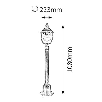 Rabalux - Lampada da esterno 1xE27/60W/230V