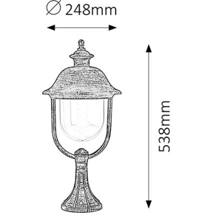 Rabalux - Lampada da esterno 1xE27/100W