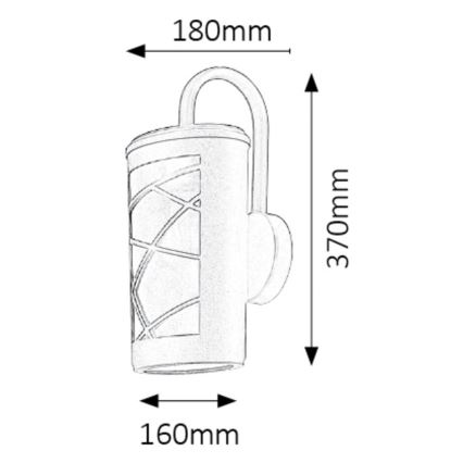 Rabalux - Applique da esterno 1xE27/60W/230V IP44