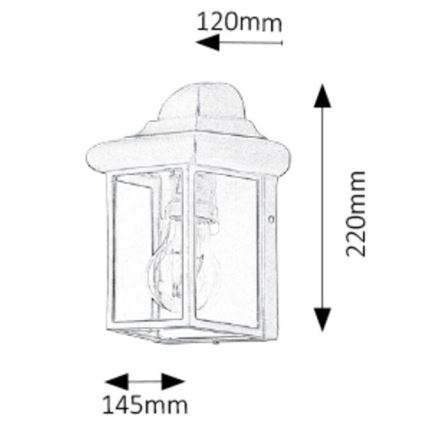 Rabalux - Applique da esterno 1xE27/60W/230V IP43 bianco