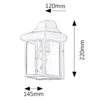 Rabalux - Applique da esterno 1xE27/60W/230V IP43