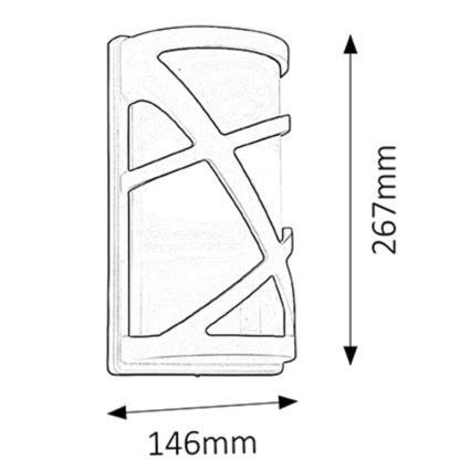 Rabalux - Applique da esterno 1xE27/40W