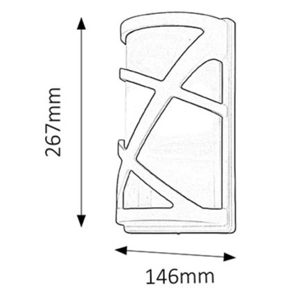 Rabalux - Applique da esterno 1xE27/40W