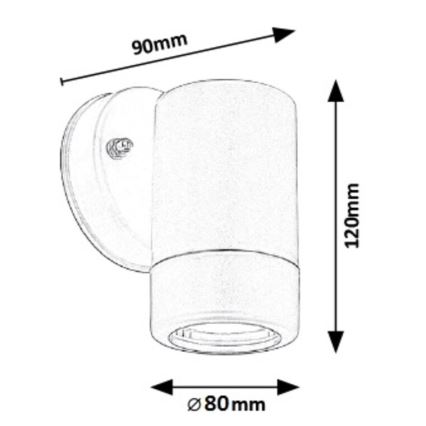 Rabalux - Applique da esterno 1xGU10/10W/230V IP44