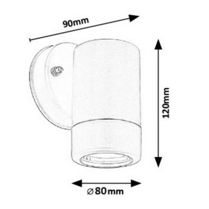 Rabalux - Applique da esterno 1xGU10/10W/230V IP44 bianco